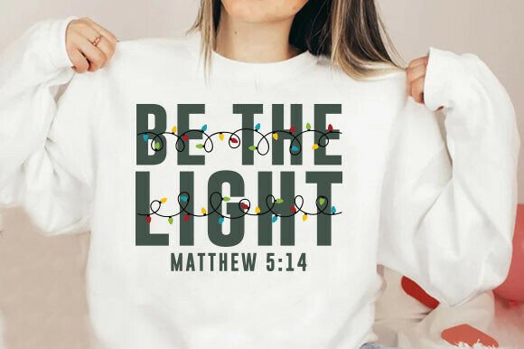 Be the Light Graphics for Christmas T-Shirt Designs