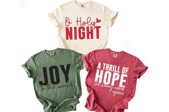 Christian Christmas SVG PNG Bundle: Graphics & T-Shirt Designs