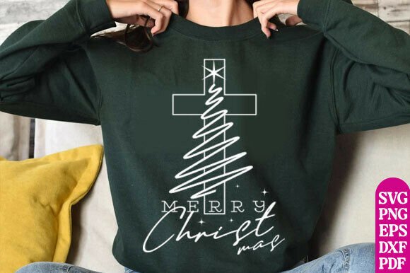 Christian Christmas Tree Graphics for T-Shirt Designs