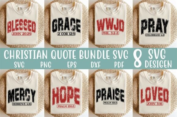Christian Quote Bundle SVG: Graphics & T-Shirt Designs