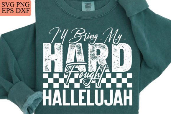 Christian SVG Graphics for Hard Fought Hallelujah T-Shirt Designs