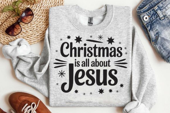 Christmas Jesus Svg, Bible Verse PNG for T-Shirt Designs and Graphics