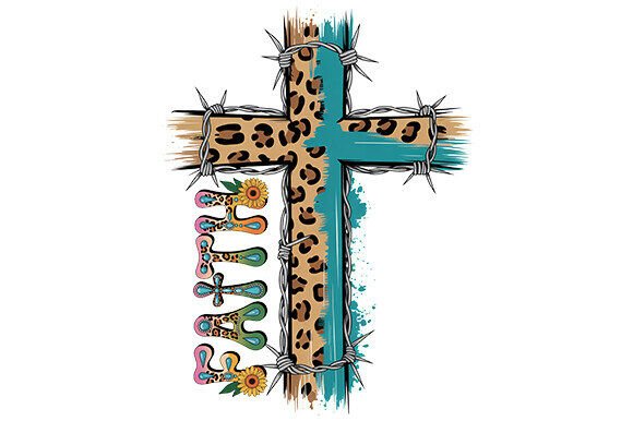 Faith Cross PNG Graphics for Christian T-Shirt Designs