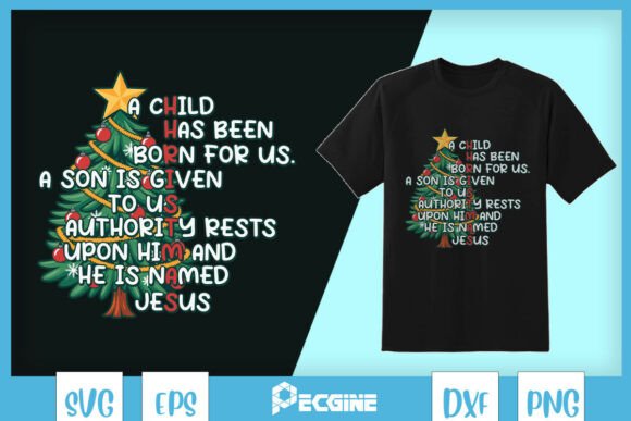 Holy Night Christmas Jesus SVG: Graphics & T-Shirt Designs