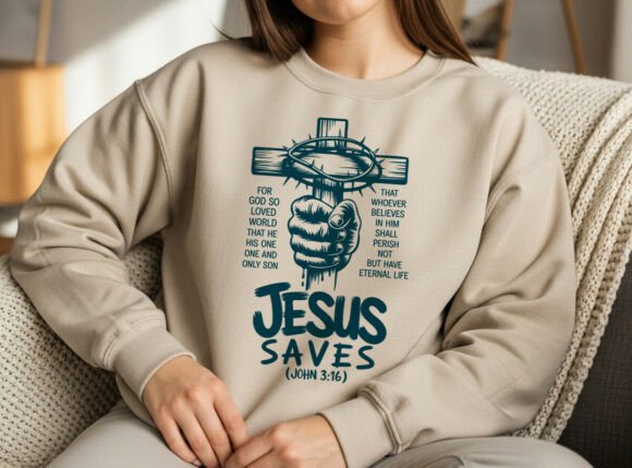 Jesus Saves SVG, John 3:16 Design Review