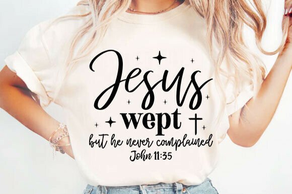 Jesus Wept Floral PNG: Graphics for T-Shirt Designs