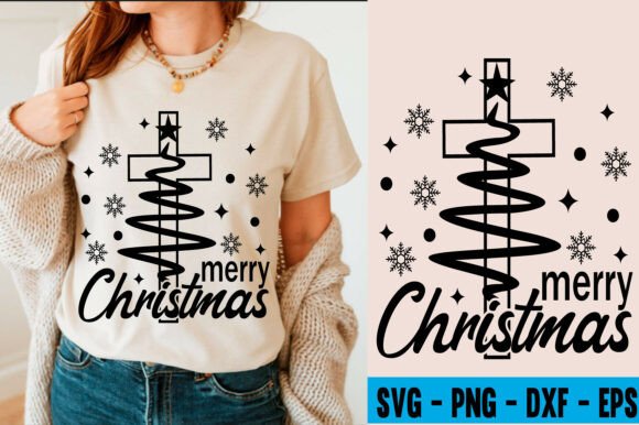 Trendy Christmas SVG PNG, Christian Svg for Graphics & T-Shirt Designs